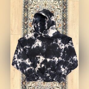 Black and White Tie-Dye Hoodie
